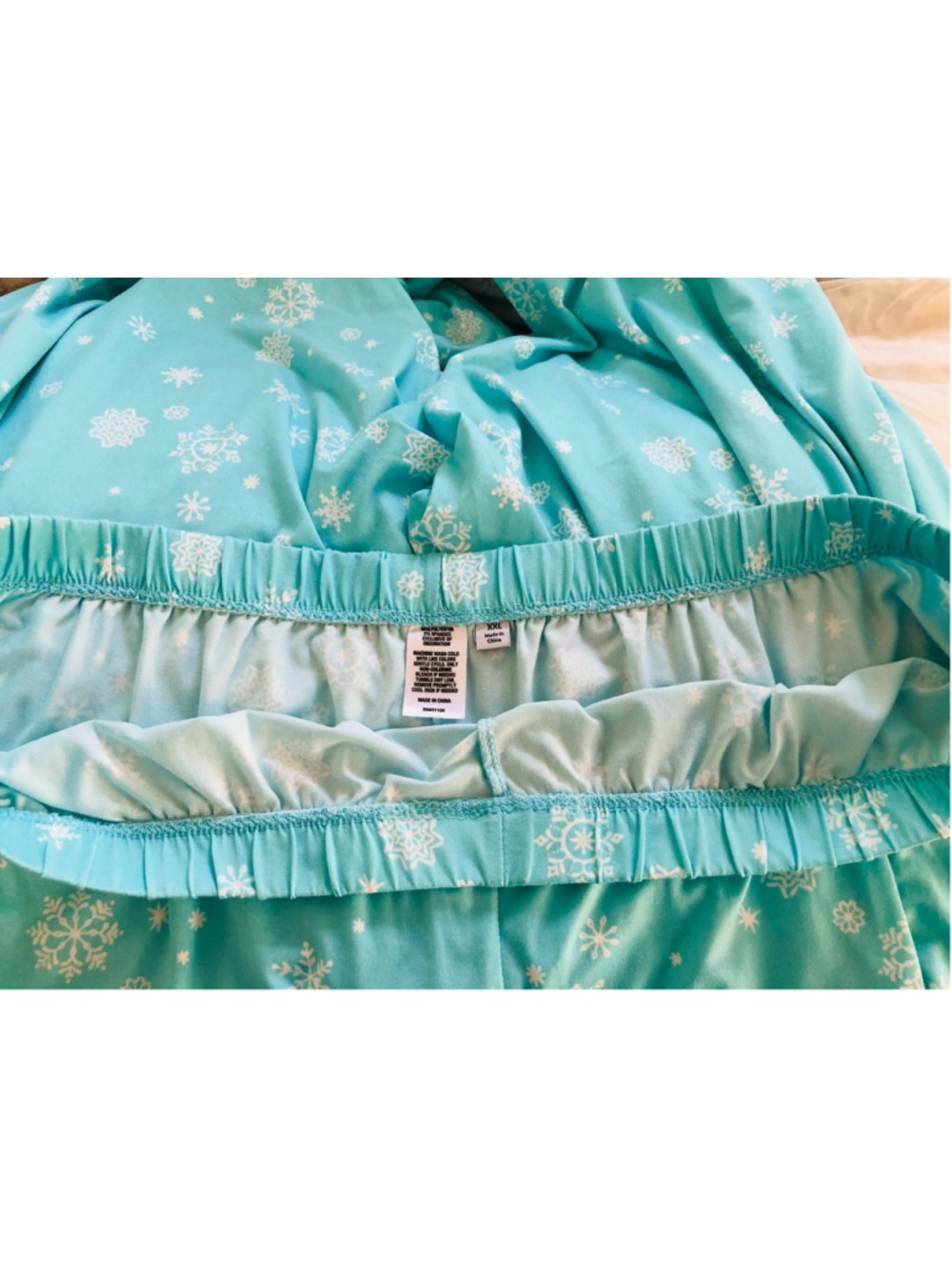 XXL Kim Rogers PJ Set Lush Luxe Snow Flake Print Grandmacore Apres Ski Stretchy - Picture 6 of 12